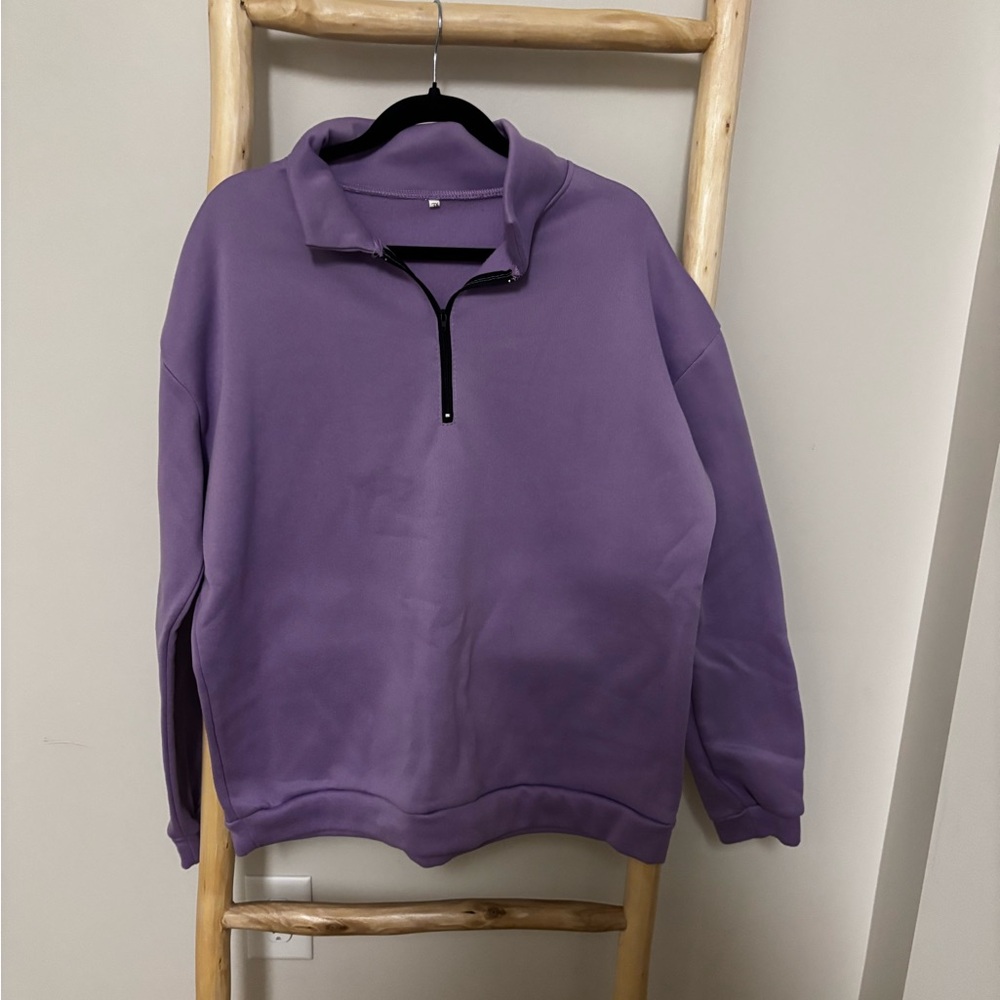 Women’s Purple Half-Zip Sweater